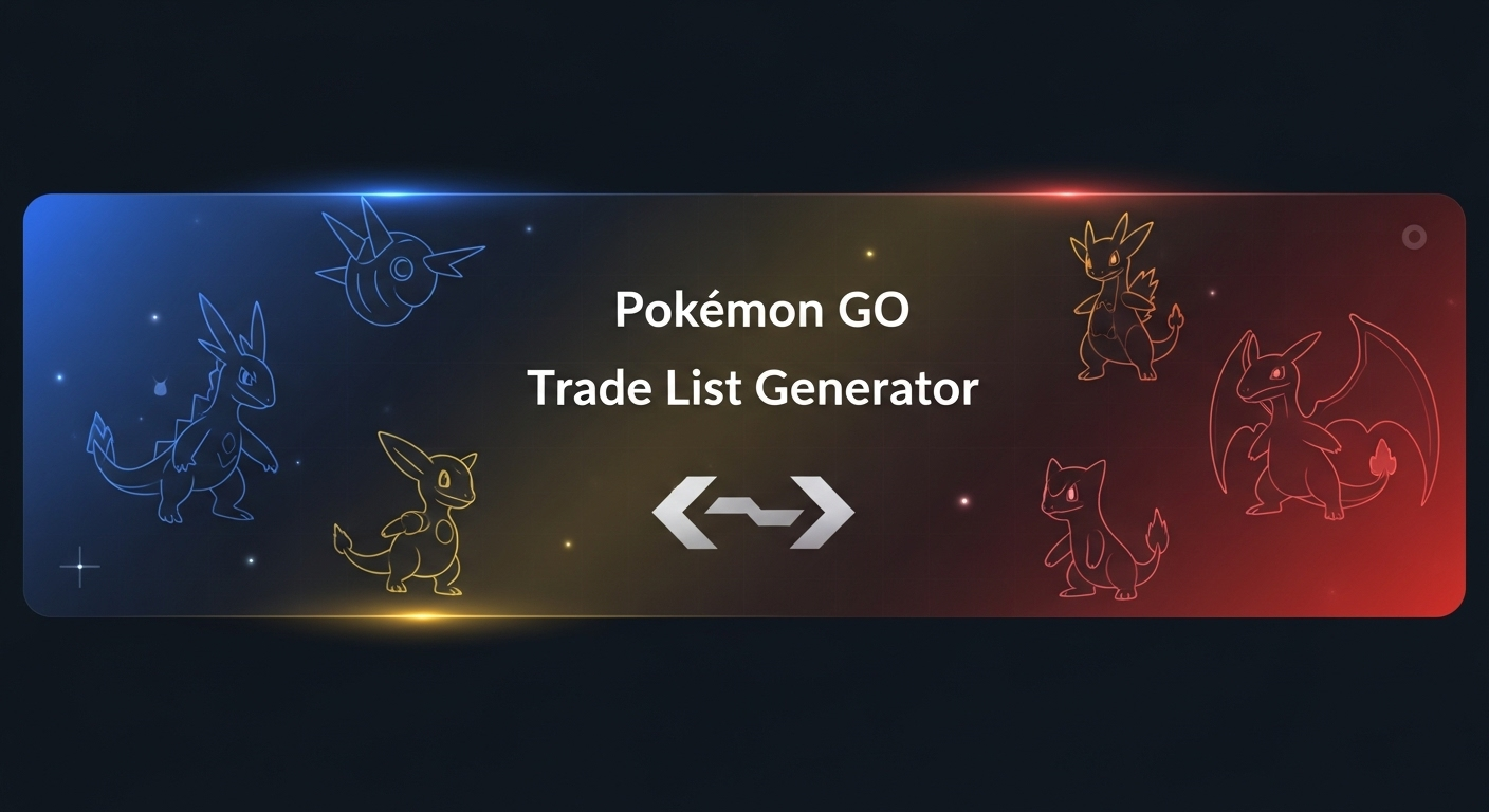 Pokemon GO Trade List Generator Banner